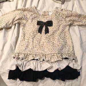 Petit lem Gold ruffles 24m dress blk bow